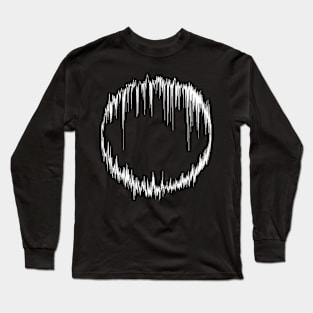 White Soundwave design Long Sleeve T-Shirt